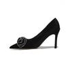 Fashion Women's French Wedding Shoes Satin White Elegant Sexy Flower Bridal Heels for Bride Party Ceremony