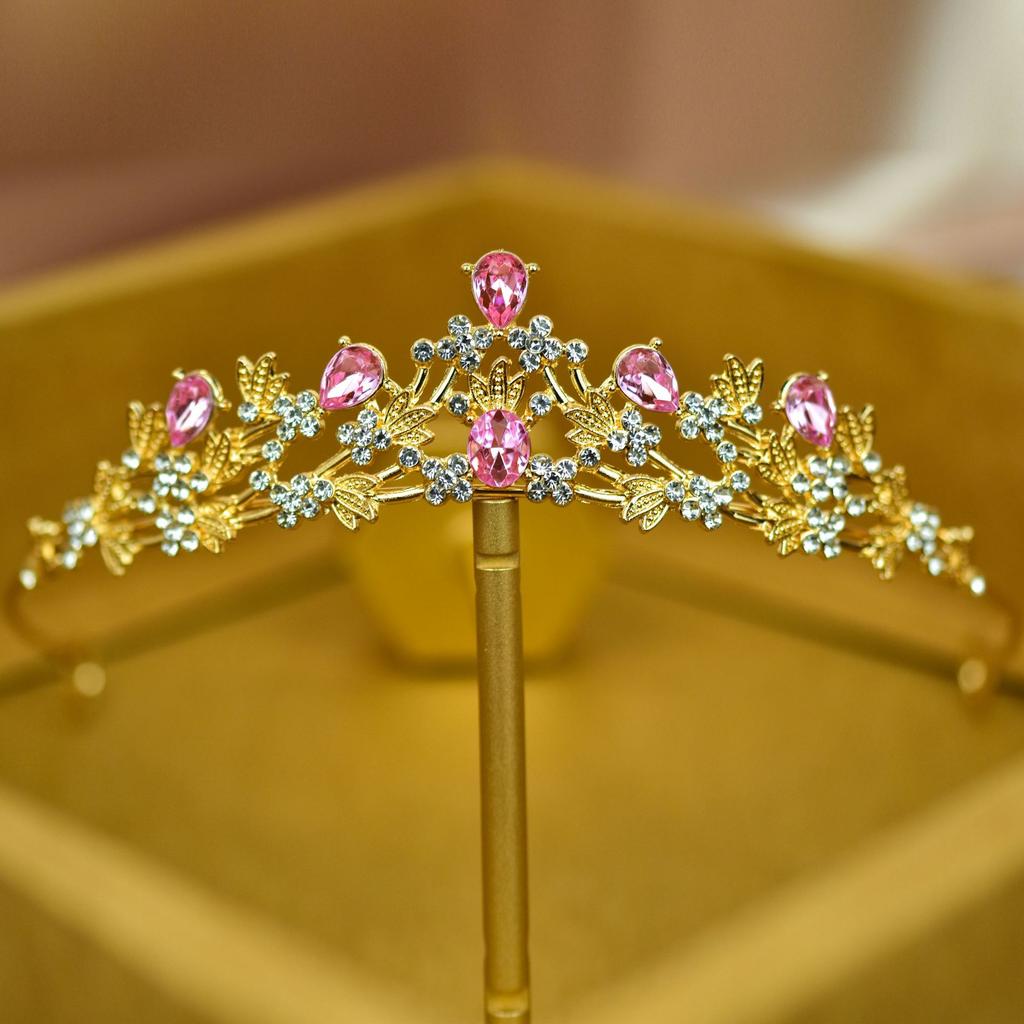 New Crystal Children's Princess Crown Tiara Girl Crown Birthday Hair Accessories Girls Stage Performance Tiara