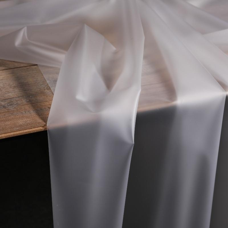50x137cm Semi-transparent TPU Fabric Matte Waterproof Film Designer Fabric for DIY Sewing Dress Clothes Raincoat Bag Decor