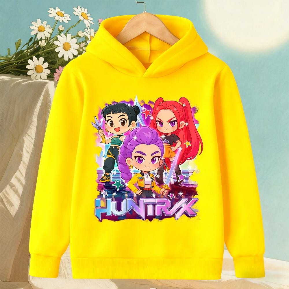 Hoodies Sweatshirts Girls Children's Cartoon Print Girl Fashion Hoodie Comfortable Casual Children's Top