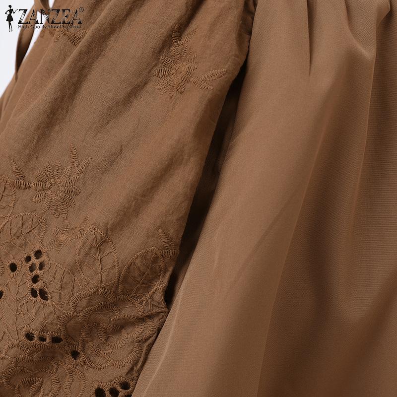 ZANZEA Damen Lässige Stickerei Häkel Patchwork Sommer Kurze Hosen