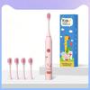 Cartoon Children Electric Toothbrush Cartoon Kids With Replacement Head Ultrasonic IPX7 Waterproof Rechargeable Sonic Toothbrush