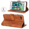 Wallet Case for iPhone SE (2022)/(2020)/8/7 Double Folded Edge Skin Touch PU Leather Flip Phone Cover
