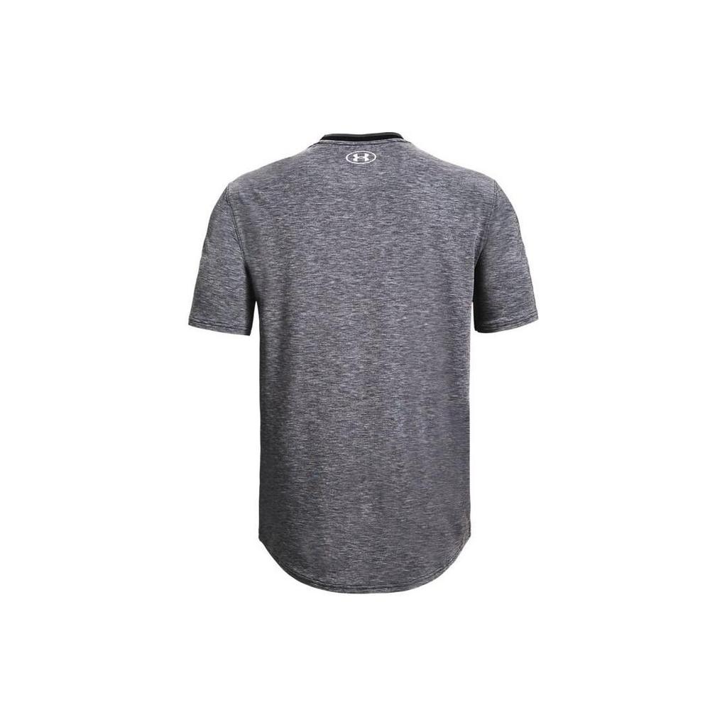 Under Armour Outdoor Casual Training Sport Printed Crew Neck Pullover Short Sleeve T-Shirt Men Tops Gray 1361756-002