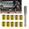 Spark Plug Thread Repair Kit M12x1.25 Inserts & M14x1.25 Tap Kit Spark Plug Tap Inserts Thread Repair Tool for Automotive Engine
