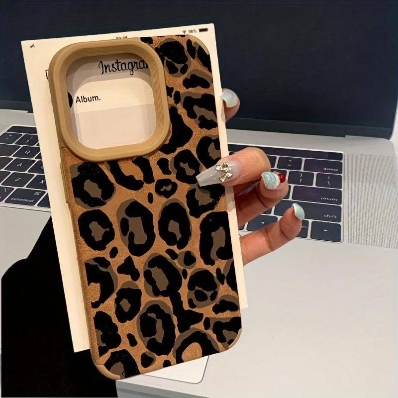 Fashionable Leopard Pattern Design Leather Phone Case For iPhone 16 15 14 13 12 11 Pro Max Plus XR X XS Max Shockproof Cover