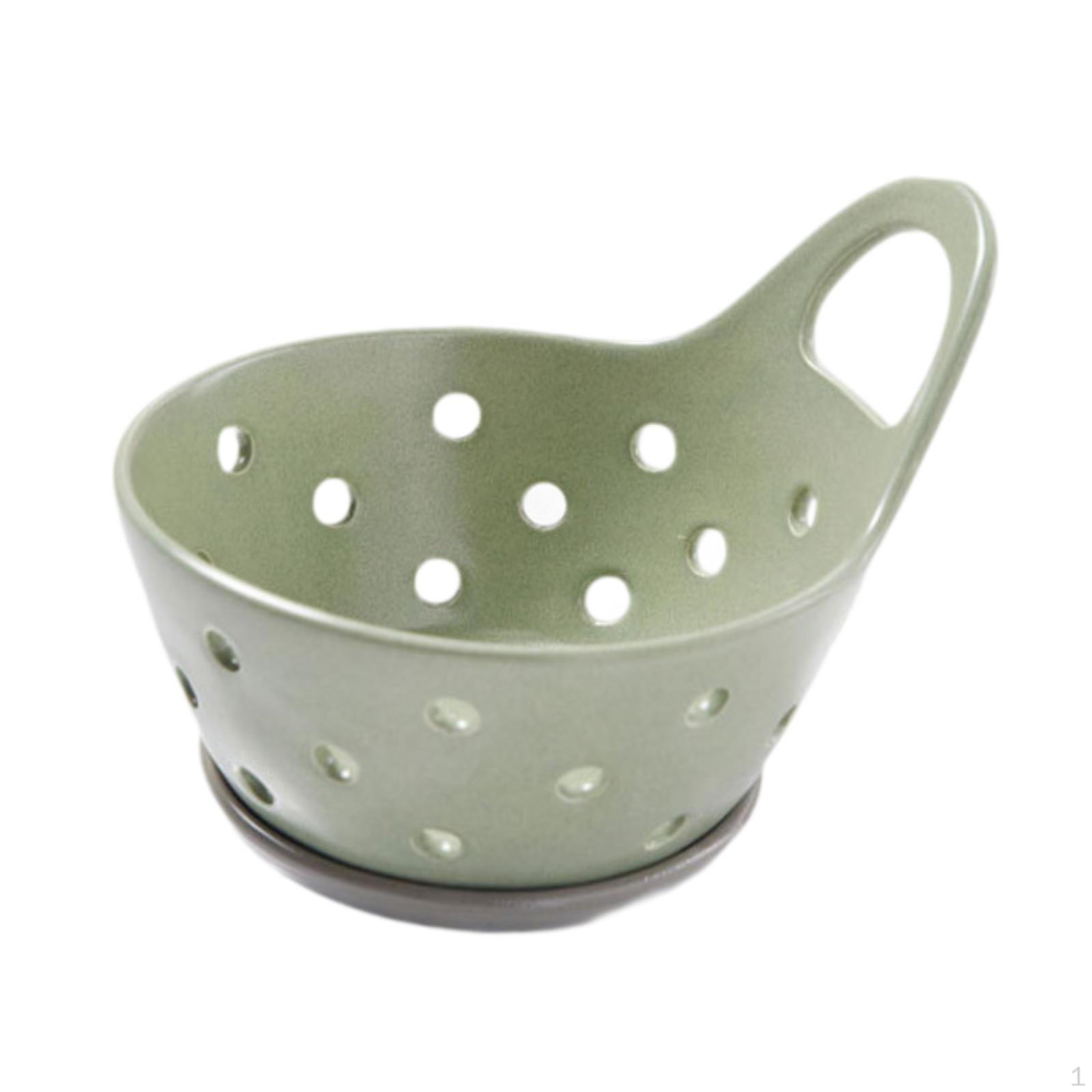 

Fruit Basket Colander Drainage Bowl Strainer for Countertop Vegetable Home зелёный