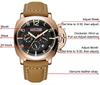 PAULAREIS Automatic Luminor Chronograph Full 10 ATM Water Dress Stainless Leather Coming of Age Gift Men's Watch, Movement, Calendar, Diver's,