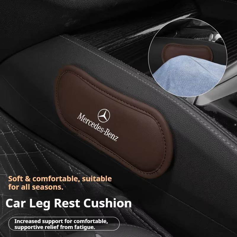 FA03Leather Car Knee Pads Car Center Console Leg Pads for Mercedes Benz AMG C E S GLE CLC Class W204 W203 W205 W124 W221 W213 W212