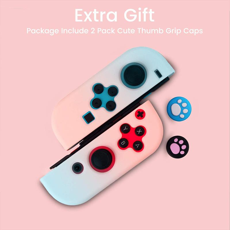 VAORLO Carcasă de protecție de culoare degradată pentru carcasă Switch NS NX Carcasă din plastic dur capac din spate Carcasă rezistentă la praf, anti-cădere