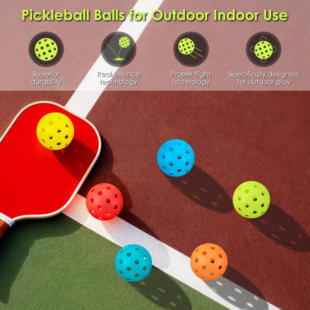 Franklin Sports Vonkajšie Picklebally - X-40 Pickleballové loptičky - USA Pickleball (USAPA) Schválená - Oficiálna loptička US Open