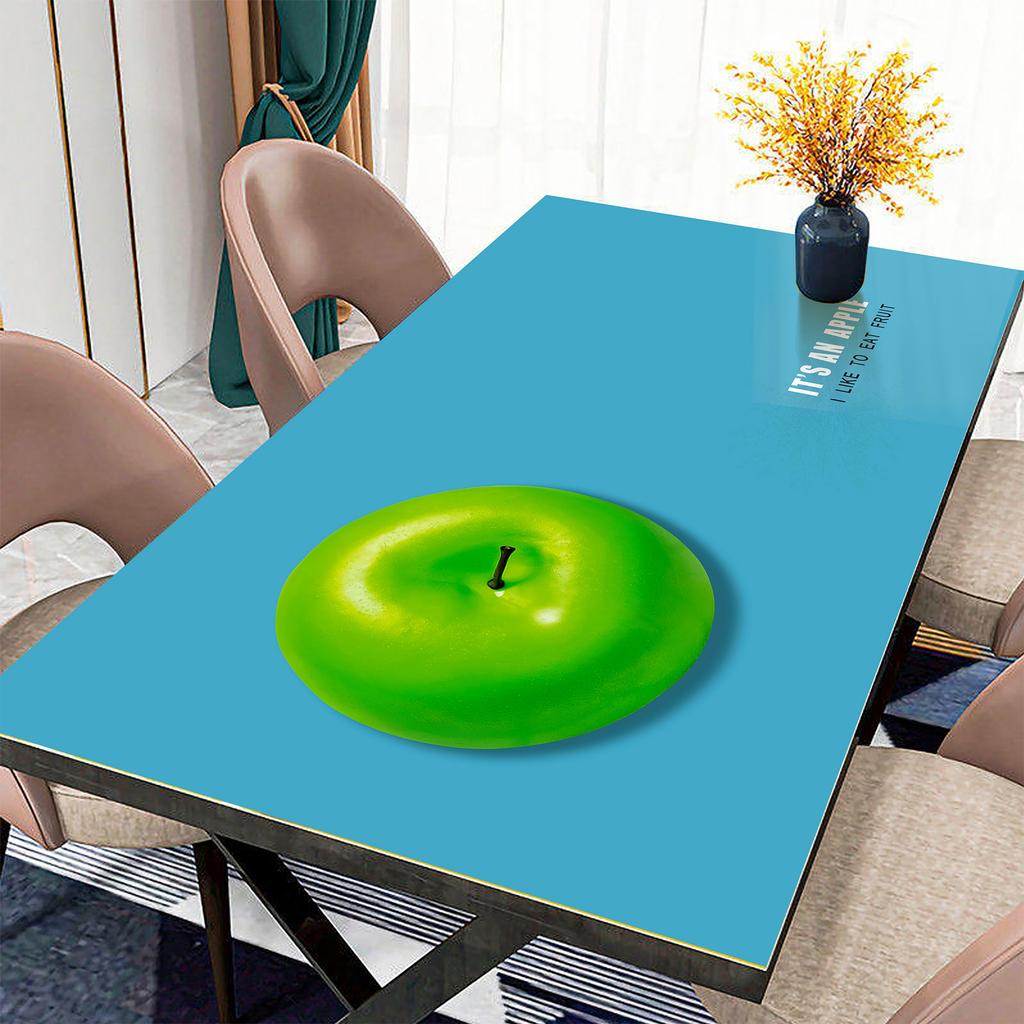 Tablecloth Waterproof, Oil-Proof, Anti-Scalding, Leave-In Soft Glass Dining Table Mat Pvc Premium Desktop Cloth Coffee Table Protective Mat