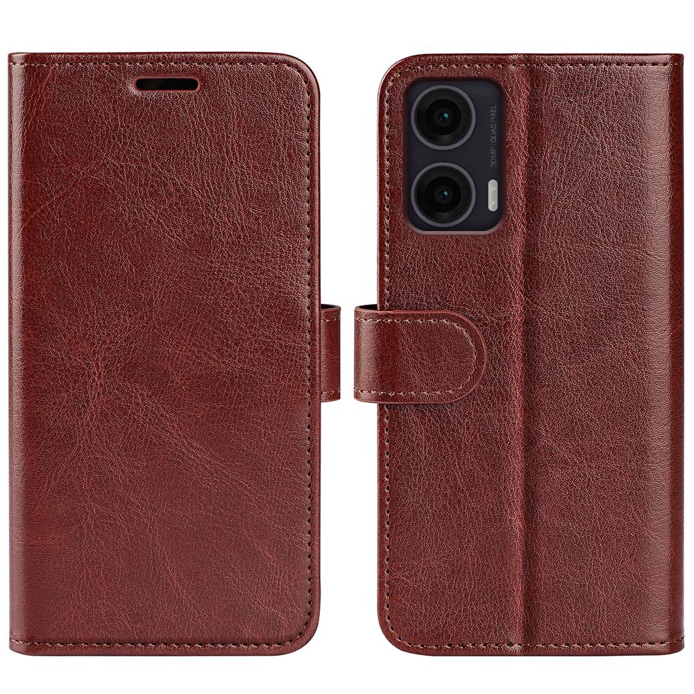 For Motorola Moto G35 5G Wallet Case Crazy Horse Texture Stand Leather Phone Cover