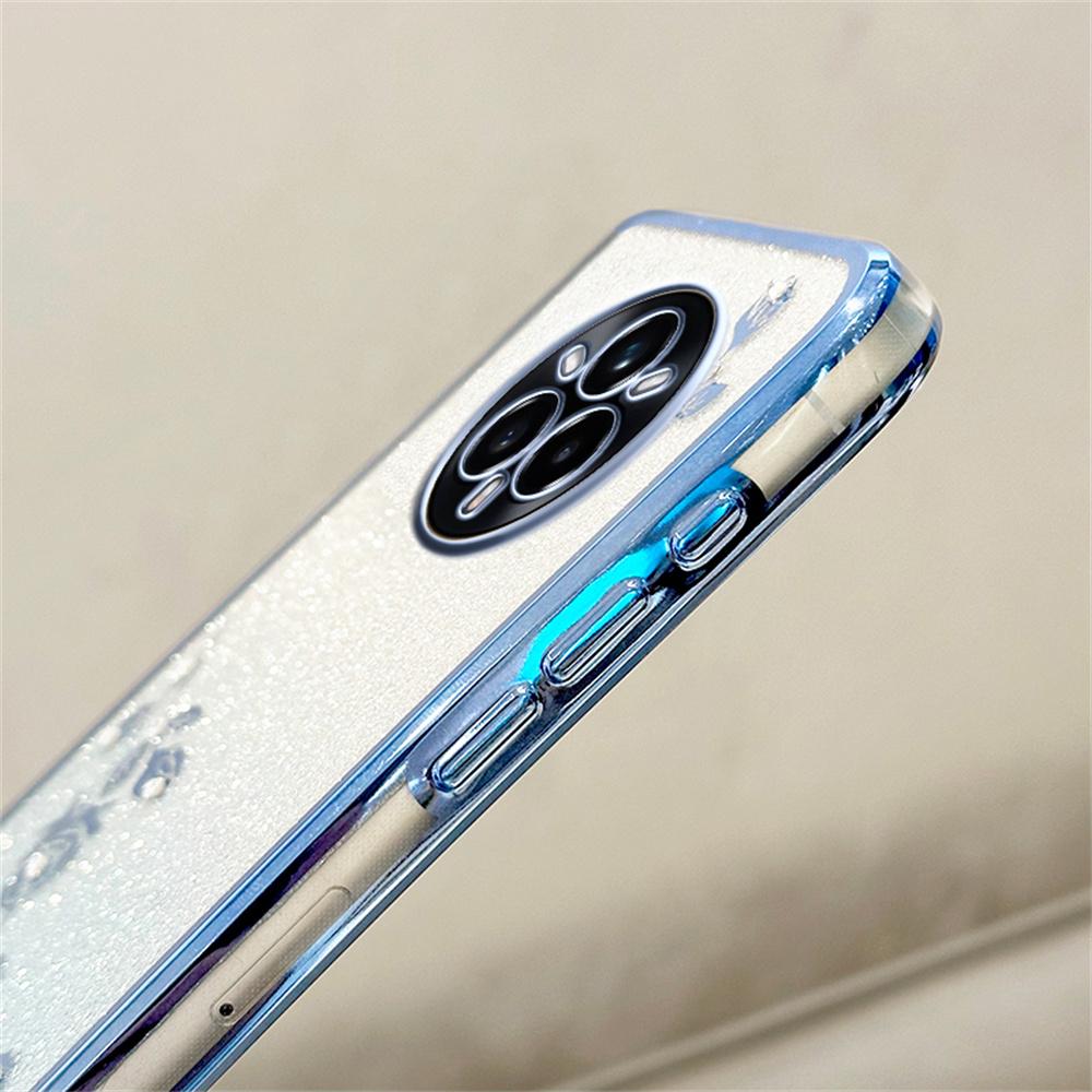 KADEM For Realme 14 Pro 5G Case Flower Pattern TPU Gradient Phone Cover with Lanyards