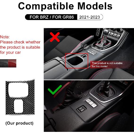 AIRSPEED for Subaru BRZ Toyota GR86 2021 2022 Seat Heating Control Button Cover Center Console Panel Carbon Fiber Sticker Interior Accessories,