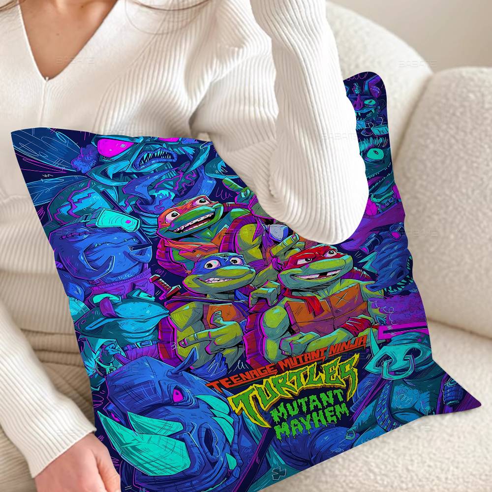 N-Ninja Turtles Anime Pillow Cover For Bedroom Room And Living Room Sofa Decorative Cushion Cover