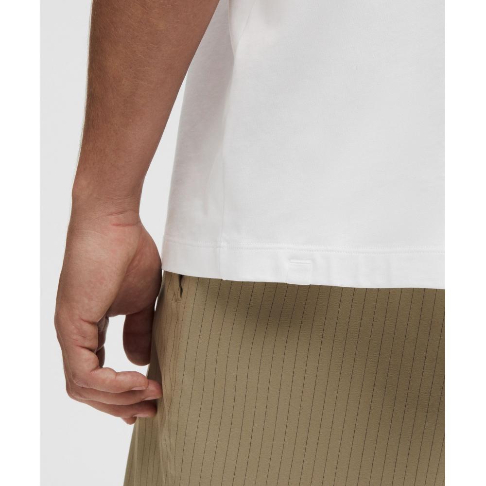 Lululemon HeavyweighT CoTTon Jersey T shirT  Wordmark Graphic whiTe