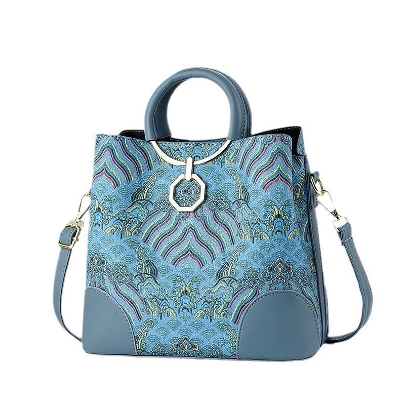 Chic Casual Shoulder Bag In Gold Khaki Beige Blue And Black For Moms On The Go