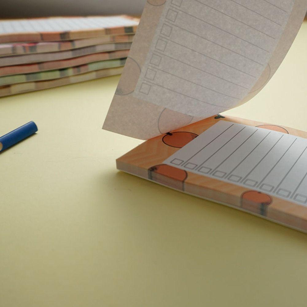 Stationery Office School Supplies Fruits Printed Pattern Memo Pad Plan Book Sticky Planner Note Pad