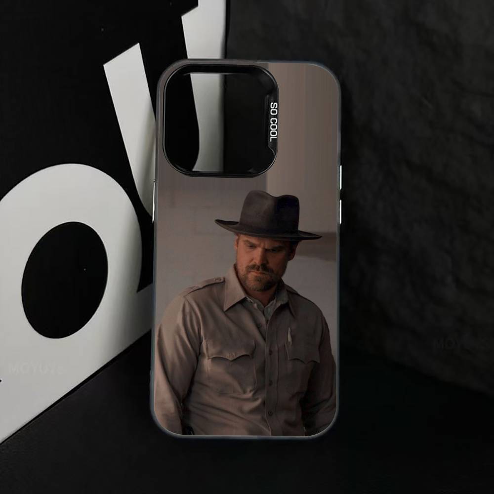 D-Harbour Actor Phone Case For iPhone 17,16,15,14,13,12,11 Plus,Pro Max,XS,Colored Silver Plated Inside Cover