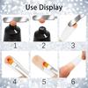 Poly Gel Brush Pen Dual Ended 2 In 1 Design Nail Brush And Spatula Stainless Steel Gel Nail Brush For Nails Extension Gel
