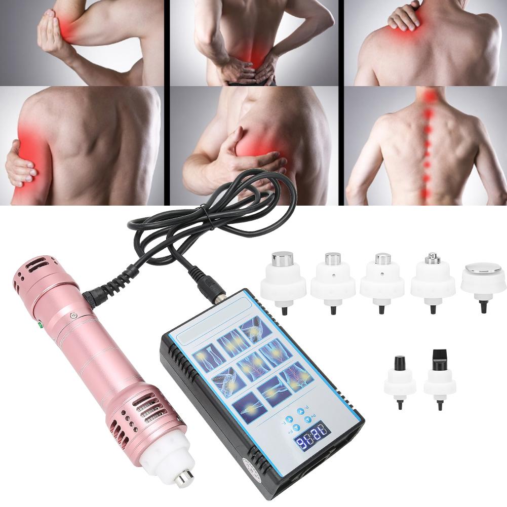 Portable Shockwave Physiotherapy Instrument Pain Relief ED Treatment Therapy Machine Rose GoldEU