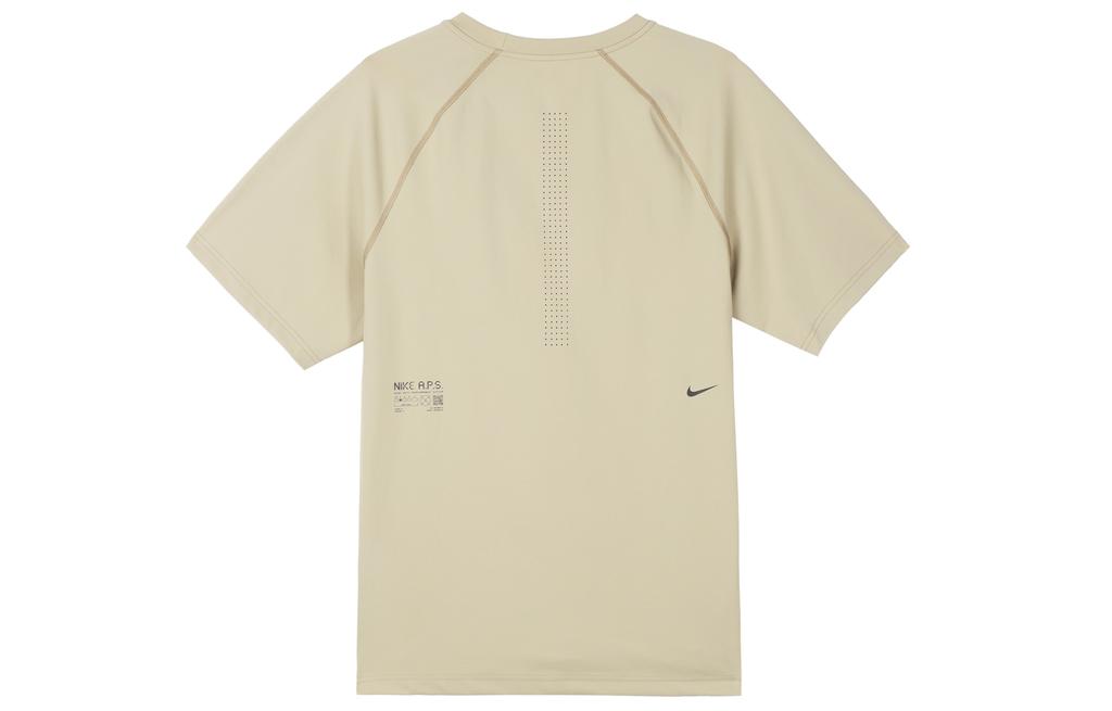 Nike T Shirts Men's Khaki Crew Neck Moderate Straight Fit DQ4819-250