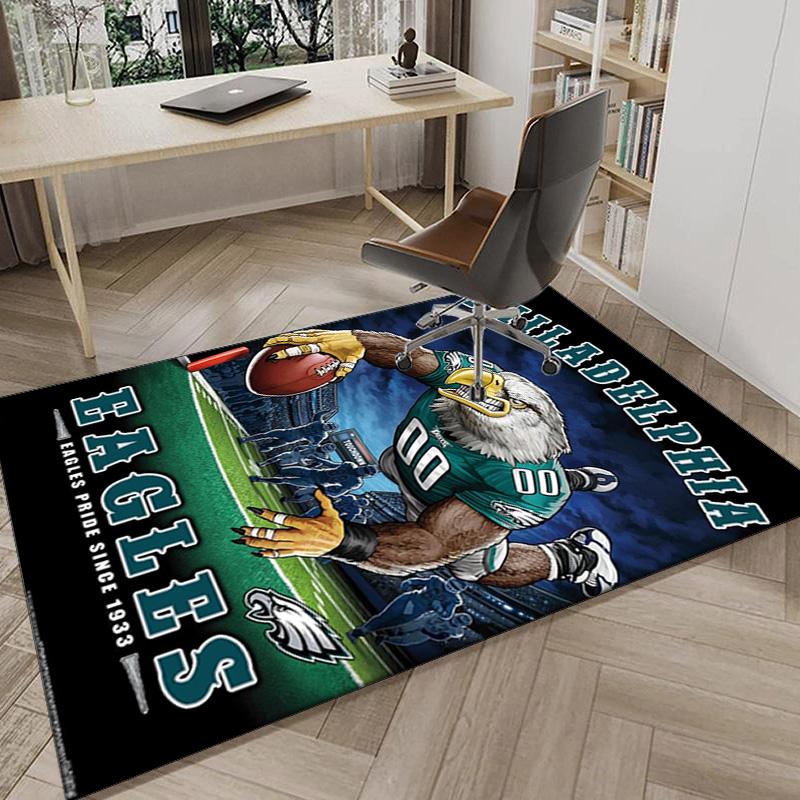 Philadelphia Eagles Teppich für Büro, Stuhlunterlage, Dekorativer Teppich Wohnzimmer Matte, Große Größe Fan Geschenke Weihnachtsgeschenke