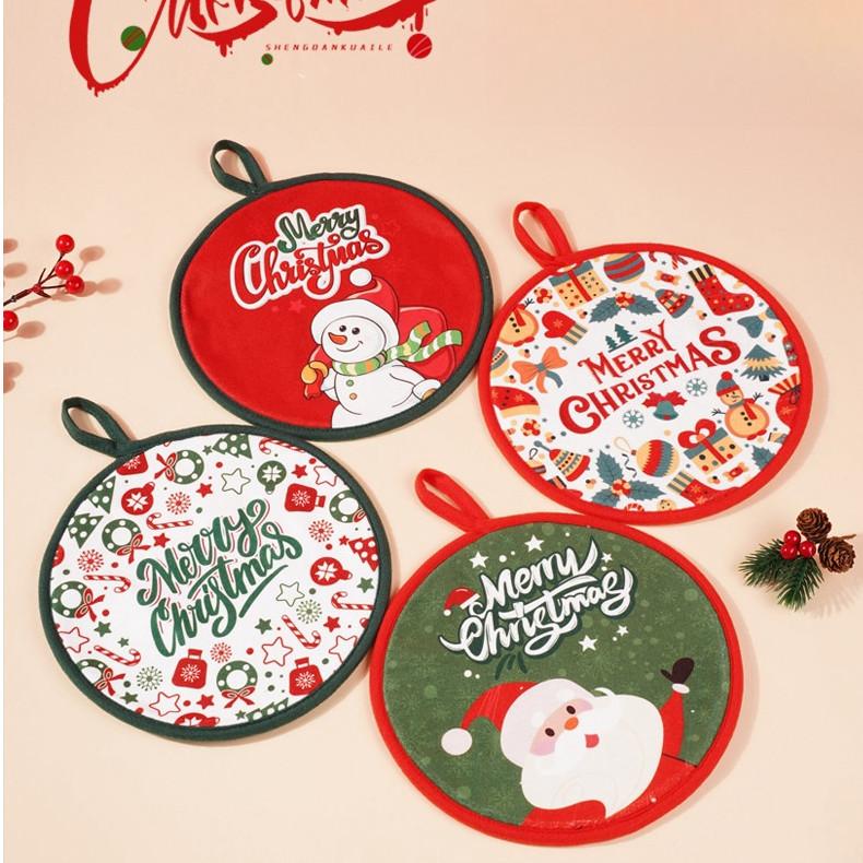 Christmas Hanging Hand Towels Kitchen Hand Towels Holiday Gifts Pendants Accessories Creative Coasters Household Handkerchiefs