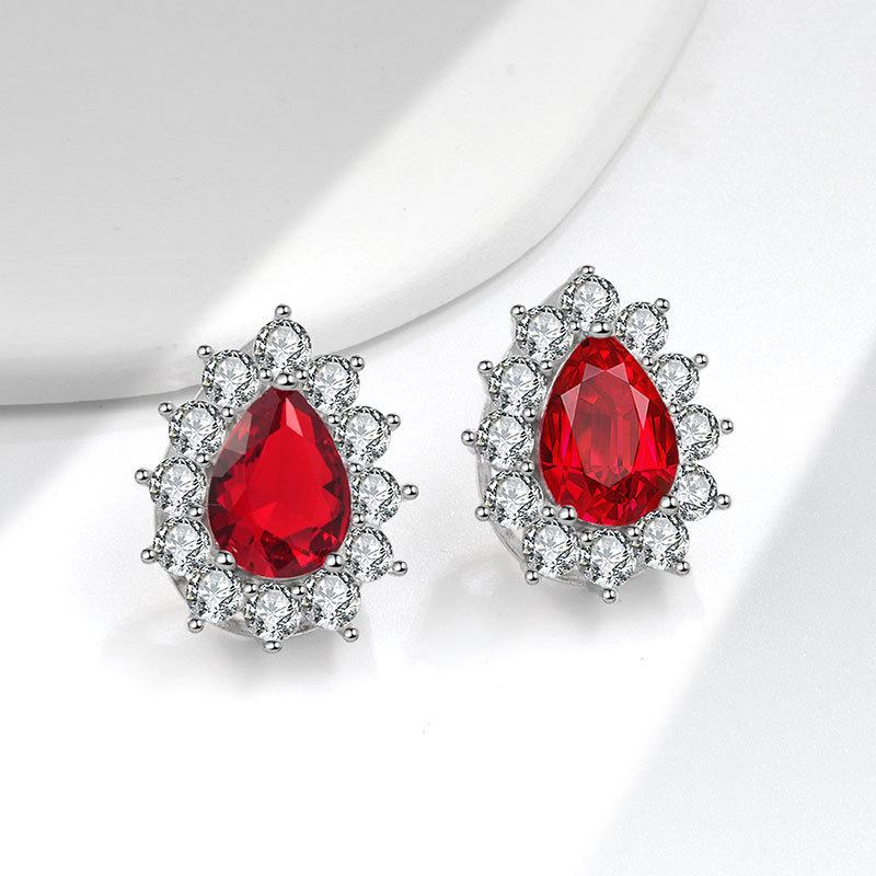 Luxury Pear Shaped Drop Earrings With Sparkling Crystals Minimalist Dainty Studs Versatile Jewelry For Women