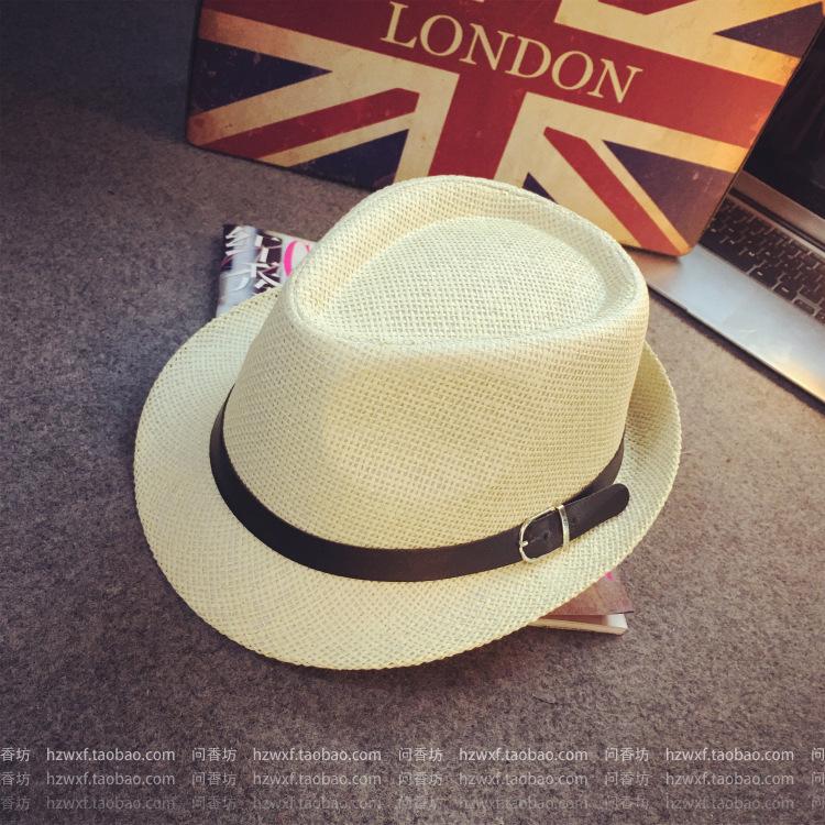 Outdoor Shading Straw Hat Couple Beach Sun Hat British Jazz Hat Tide Spring Summer