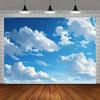 Blauwe lucht witte wolken achtergrond foto rekwisieten polyester banner decoratie feest huisdecoratie feestdecoratie benodigdheden