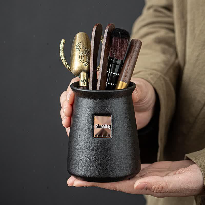 Ebony Tea Ceremony Six Gentlemen Set