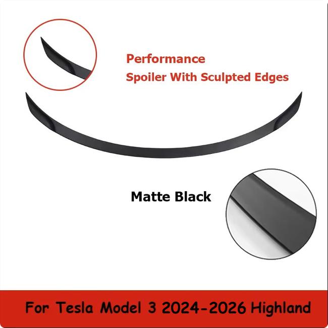 Car ABS Spoiler For Tesla New Model 3 2024-2026 Highland Original High-performance Model Y Juniper Carbon Fiber Accessories
