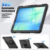 Heavy Duty shockrpoof Case Hand/Shoulder Strap Stand for Samsung Galaxy Tab S10 FE+ Plus 13" X620/X626B With Screen Protector