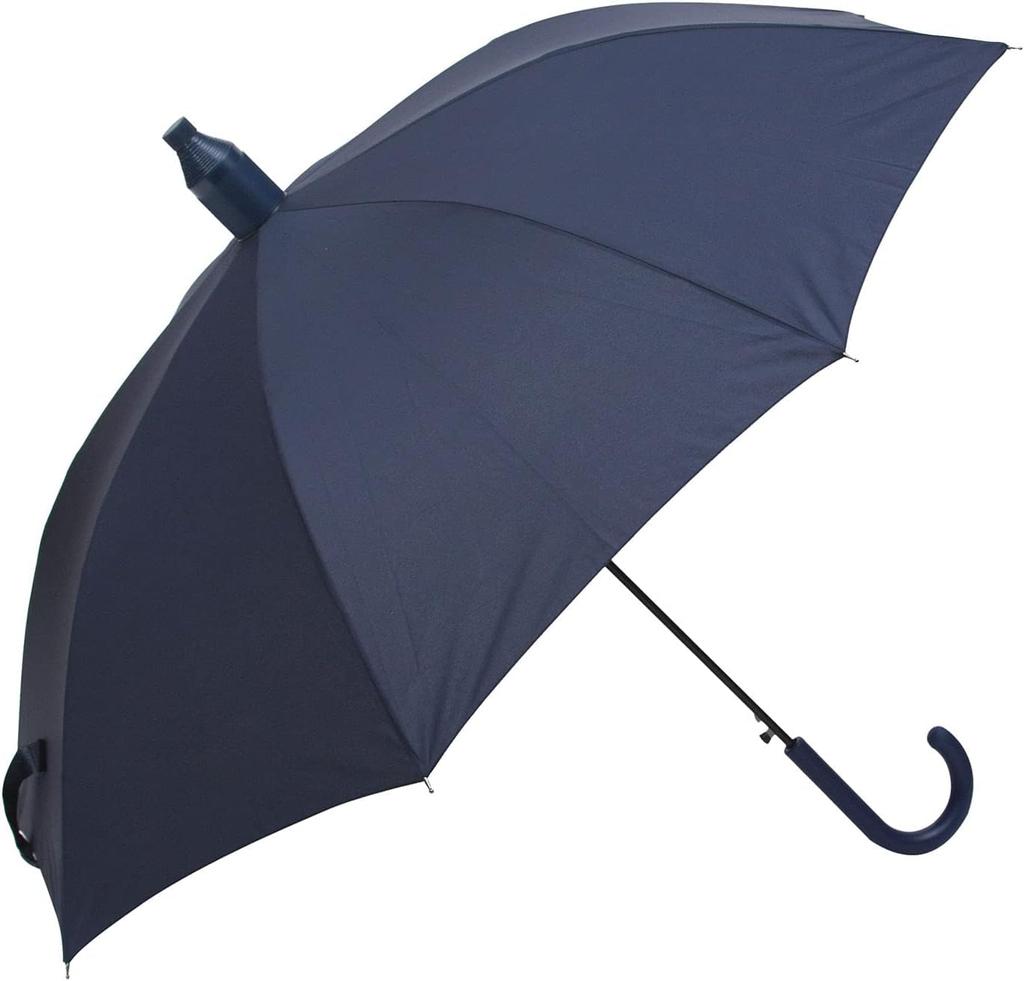 Basic Standard Long Cover Bamboo Shoot Convenient for Jump Will Not Get Wet In the Navy Blue Umbrella, Men's, Included, Slide, Portable, Trains,