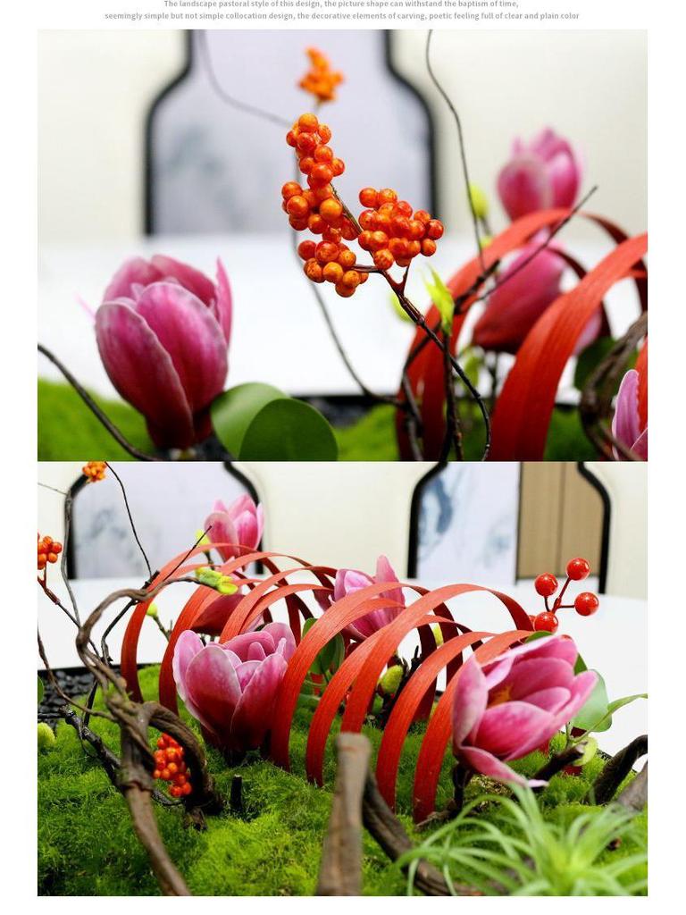 Neues chinesisches Tafelaufsatz: Kreatives künstliches Blumenlandschaftsornament