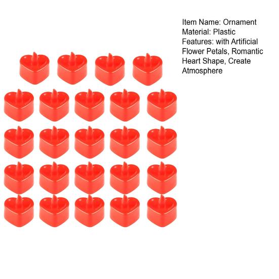 24 de bucăți lumânări LED cu petale de flori artificiale, în formă de inimă romantică, creează o atmosferă pentru decorarea casei Kit de lumină pentru lumânări