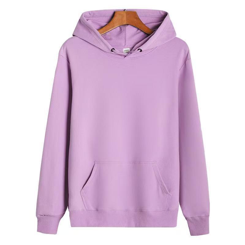 250-300g Cotton Fleece Hoodie Loose Fit Casual Sweatshirt Men Women