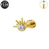 Titanium F136 Diamond Inlaid Ear and Lip Studs - Versatile, Elegant, European & American Style