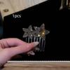 New Korean Fashion Rhinestone Pentagram Hair Comb New Headwear Hair Clip Headwear Girls Women Hair Accessories 1/2Pcs