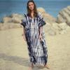 Rayon Tie-Dye Floral Print Long Robe - Casual Beach Swimsuit Cover-Up
