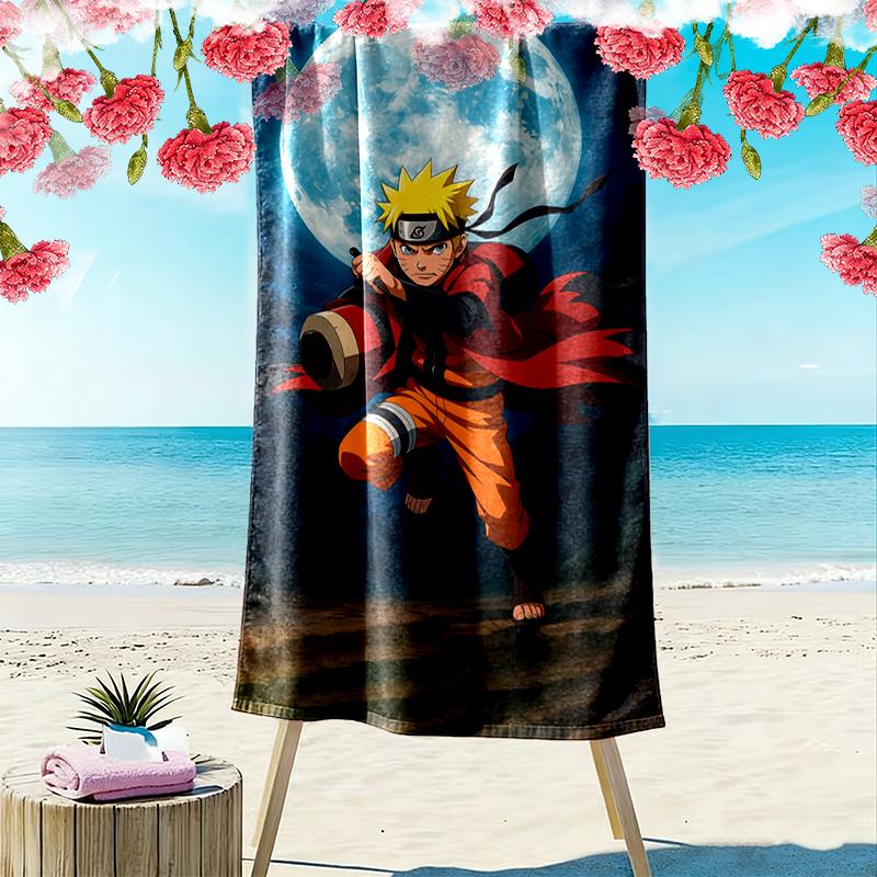 1pc Naruto Beach Towel, A Vibrant Beach Towel Suitable for Outdoor Activities, Camping, Hiking