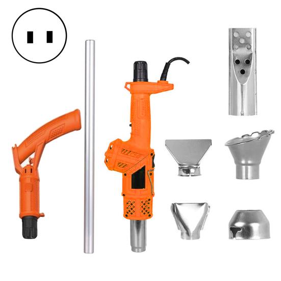 Электрическая горелка для сорняков 3-в-1 с эргономичной ручкой 1500 Вт Высокая мощность Регулируемая температура Садовая электрическая горелка для сорняков с набором насадок US Plug оранжевый