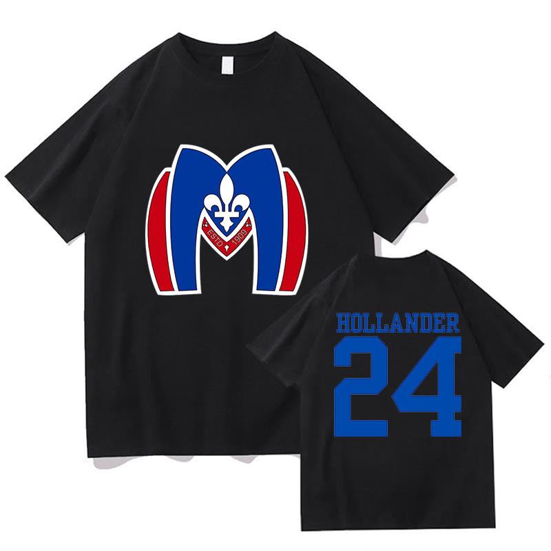 2026 New Heated Rivalry Unisex 100cotton shirt Montreal Metropolitans Hollander 24 graphics Unisexs Womens Short Sleeve Tshirt