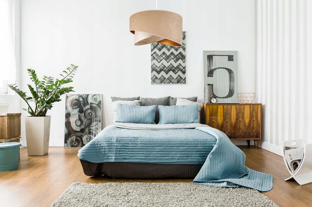 CEILING HANGING LAMP, SLANT LAMPSHADE, LEAVES, 45 Cm