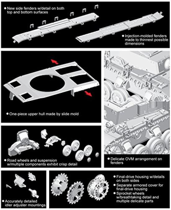 Dragon WWII German Army Panzer IV with Schmalturm Turret Plastic Model DR6824 1/35
