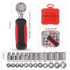 13pcs 1/4'' Socket Wrench Combo Set 4-13mm Manual Ratchet Wrench Tool