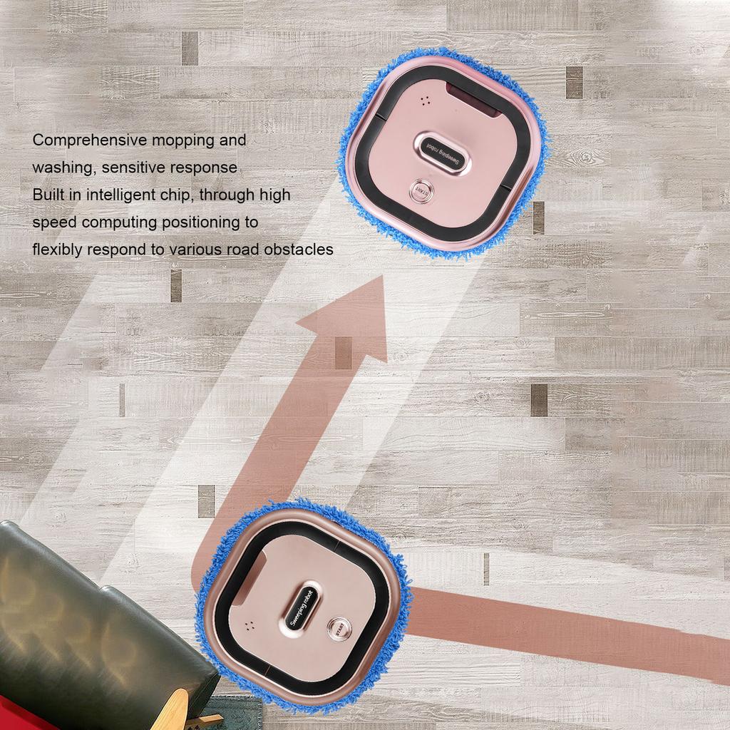 Robotic Vacuum Cleaner Slim Body Electric Mopping Robot 2400mAh Battery Multifunctional Intelligent Quiet Operating for Office