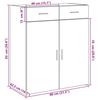 VidaXL Buffet chêne sonoma 80x42,5x93 cm bois d'ingénierie, armoire, armoire latérale, armoire de rangement, armoire, 3281471
